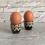 Stoneware Egg Cups Set In Brown Colour, thumbnail 2 of 5