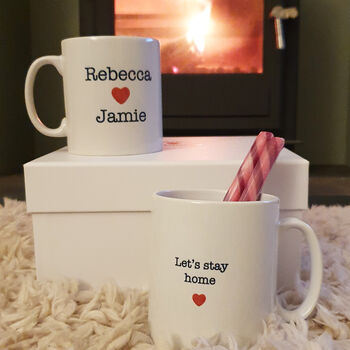 Couples Christmas Mugs And Memory Box Giftset, 6 of 9