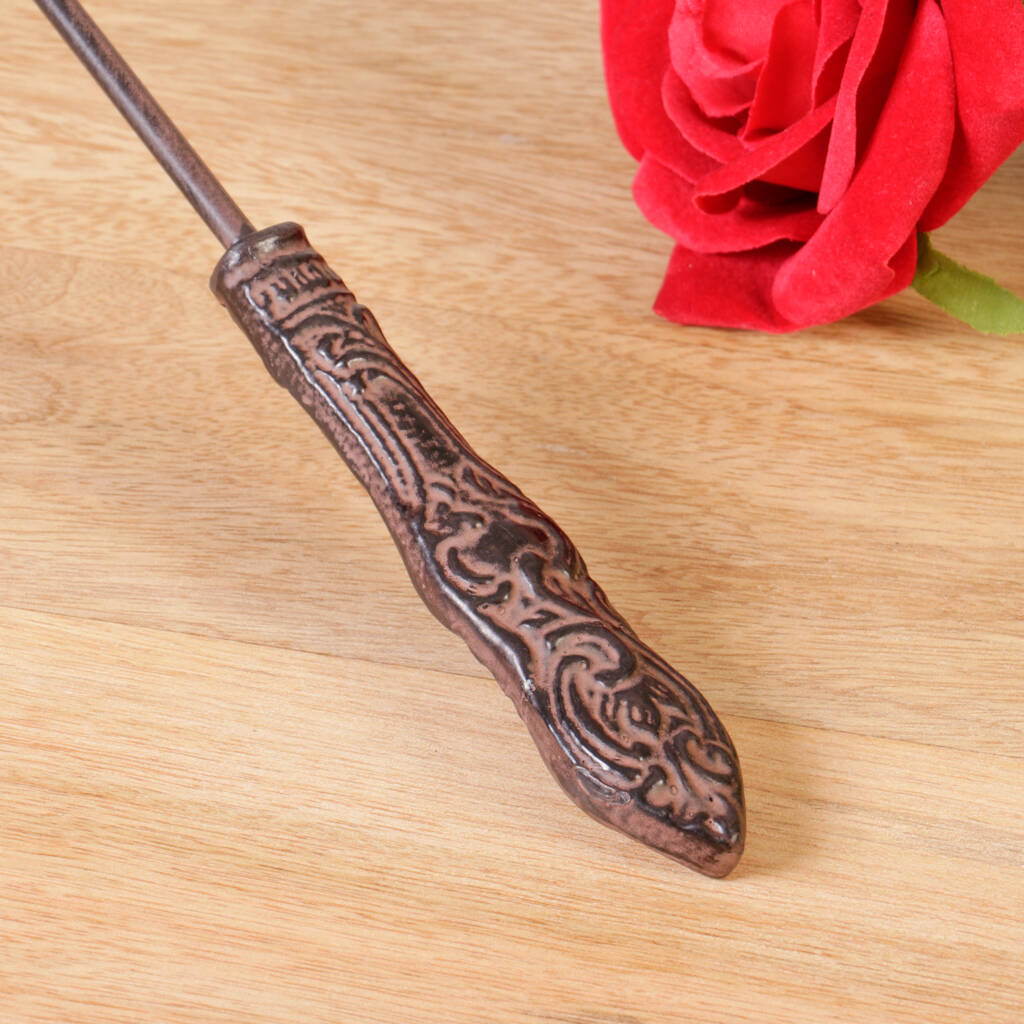 Antique Brown Love Heart Candle Snuffer By Dibor