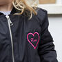 Personalised Heart Bomber Jacket, thumbnail 1 of 2
