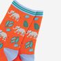 Women's Elephant Print Bamboo Socks, thumbnail 3 of 5
