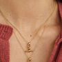 Mini Twisted T Bar Necklace, thumbnail 3 of 8