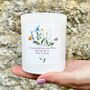Personalised Floral Message Handmade Soy Candle Gift, thumbnail 1 of 8