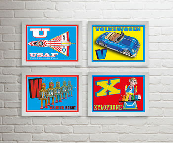 The Illustrated Alphabet Of Tin Toys Prints, 9 of 12