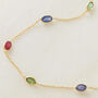 Ruby, Emerald And Sapphire Chain Short Necklace, thumbnail 3 of 7
