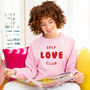 'Self Love Club' Women's Sweatshirt Jumper, thumbnail 1 of 9