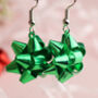 Green/Red Sparkle Christmas Earrings, thumbnail 4 of 7