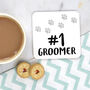 Number One Dog Groomer Coaster, thumbnail 2 of 2