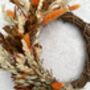 Small Dried Flower Autumn Wreath, thumbnail 8 of 9