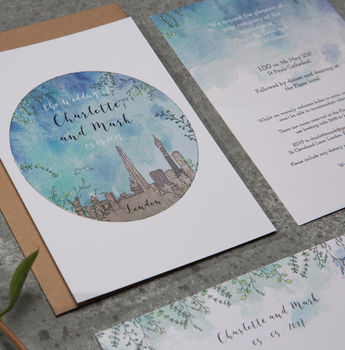 Cityscape Wedding Stationery Suite, 5 of 6