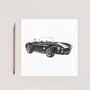 Ac Cobra – Classic Car Greeting Card Illustration, thumbnail 1 of 6