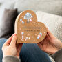 Personalised Oak Heart With Woodland Animals For Christening Baptism Gift, thumbnail 1 of 4