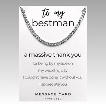 Curb Chain, Massive Thank You Gift For Best Man, 2 of 6