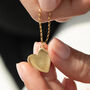 9ct Solid Gold Fold Fingerprint Heart Necklace, thumbnail 1 of 3