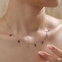Sterling Silver Multiple Colour Cz Marquise Pendant Necklace, thumbnail 2 of 12