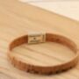 Men’s Personalised Flat Cork Bracelet With Sterling Silver Clasp, thumbnail 2 of 8