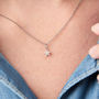 Diamond Necklace With Tiny Pave Star Charm, thumbnail 2 of 5