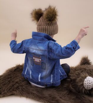 Personalised Embroidered Children's Monster Truck Denim Jacket, 7 of 7