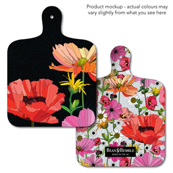 Summer Poppies Melamine Chopping Board Two Sizes, 5 of 12