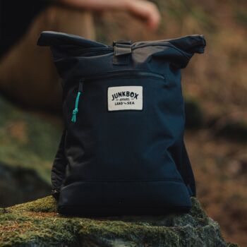 'The Adventurer' Recycled Roll Top Backpack, 6 of 12