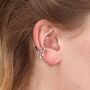 Silver Tri Drop Ear Cuff, thumbnail 1 of 6
