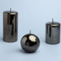 Grey Glass Effect Candles By G Decor, thumbnail 3 of 6