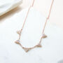 Sterling Silver Pavé Triangles Necklace, thumbnail 7 of 8
