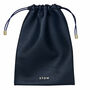 Personalised Large Leather Drawstring Accessories Pouch, thumbnail 8 of 9