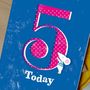 5th Birthday Card 'Five Today', thumbnail 2 of 2