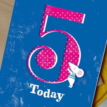 5th Birthday Card 'Five Today', 2 of 2