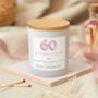 60th Birthday Gifts For Women, Personalised Candle 60 And Fabulous, thumbnail 7 of 9