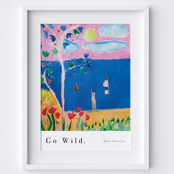 Go Wild Swimming Pastel Painting Art Print, 3 of 3