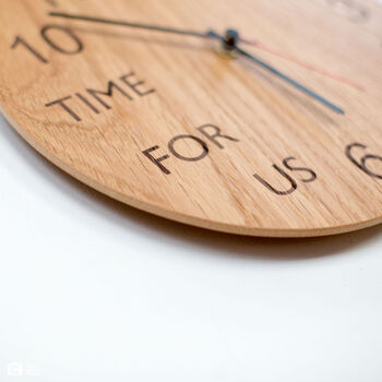 Personalised Oak Clock, 3 of 4