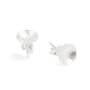 Ariel Sterling Silver Curved Circle Stud Earrings, thumbnail 2 of 2