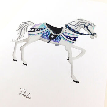 Thalia The Carousel Horse Art Print, 2 of 9