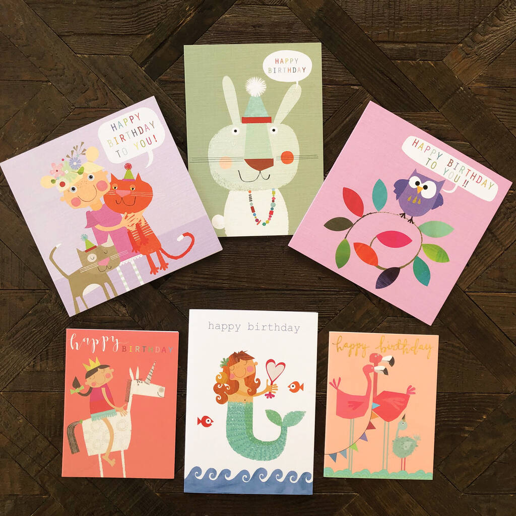 Mixed Girls Birthday Card Pack, 1 of 7