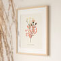Personalised 'You And Me' Birth Flower Couple Print, thumbnail 2 of 4