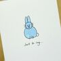 Personalised 'Smiley Bunny' Handmade Card, thumbnail 5 of 10