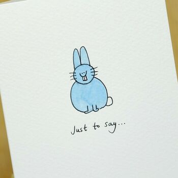 Personalised 'Smiley Bunny' Handmade Card, 5 of 10