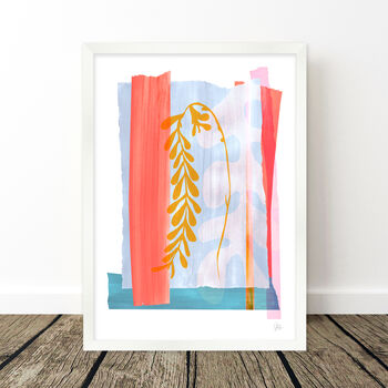 Pastel Abstract Leaf Art Print, 4 of 7