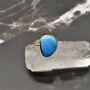 Gold Plated Silver Turquoise Ring: December Birthstone, thumbnail 3 of 9