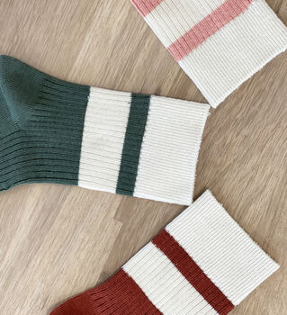 Pack Of Three Preppy Style Solesmith Socks, 3 of 10