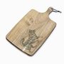 Personalised Norwegian Elkhound Engraved Acacia Serving Board, thumbnail 4 of 9
