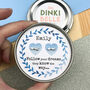 Personalised Follow Your Dreams Earrings In Gift Tin, thumbnail 2 of 5