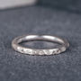 9ct White Gold Hammered Wedding Ring With Diamonds, thumbnail 1 of 3