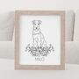 Personalised Airedale Terrier Outline Portrait Art Print, thumbnail 4 of 9