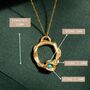 Turquoise And Gold Vermeil Plated Eternity Necklace, thumbnail 11 of 12