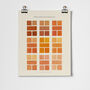 Orange Watercolour Swatches Vintage Fine Art Print, thumbnail 2 of 4