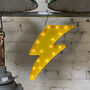 Yellow Lightning Bolt LED Light, thumbnail 3 of 6