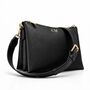 Personalised Custom Embossed Initials Saffiano Leather Trio Cross Body Bag, thumbnail 2 of 7